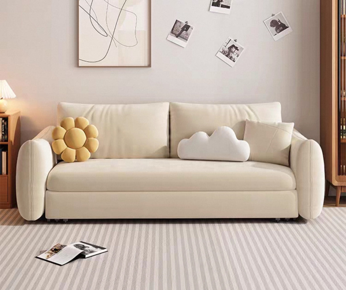 Modern Cream Style Multi-functional Foldable Sofa Bed