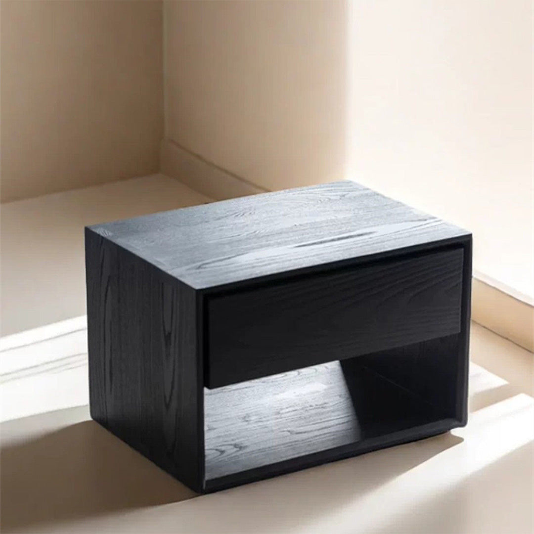 Wesley Black Wood Bedside Table
