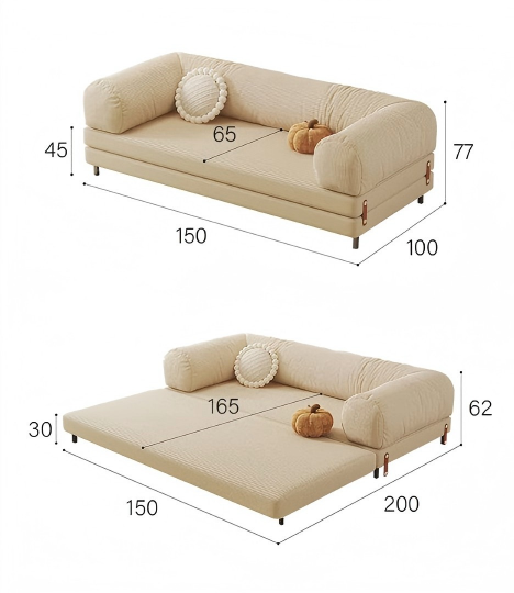 Multifunctional Toast Style Compressable Foldable Sofa Bed