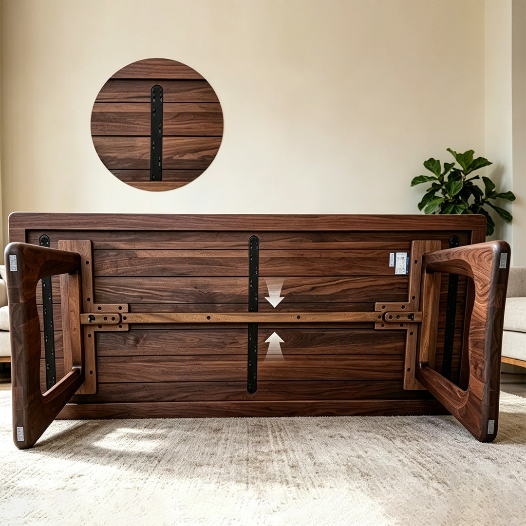 Jude Walnut Solid Wood Dining Table