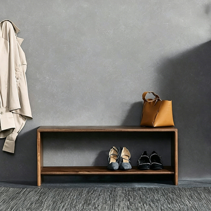 Beau Walnut Wood Storage Bench
