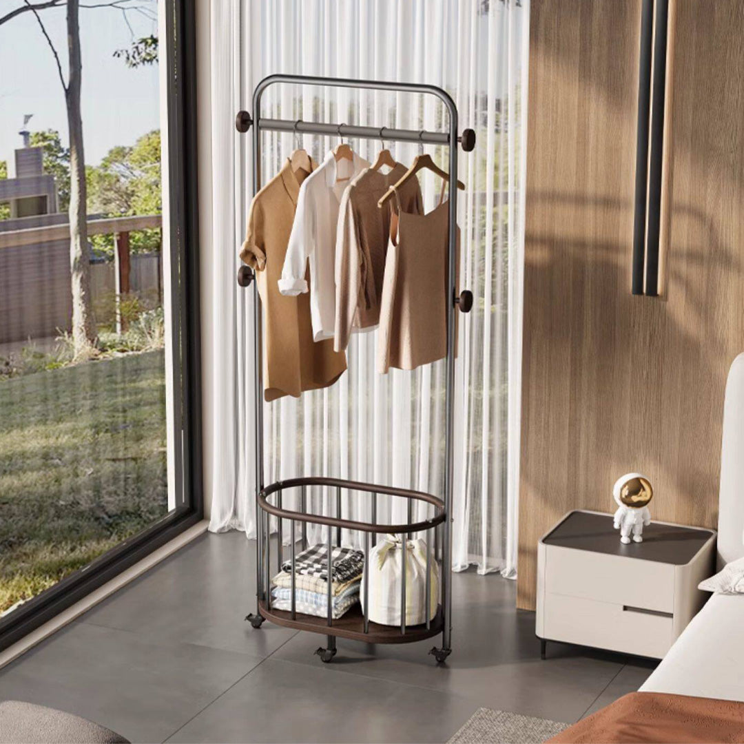 Darven Bronze Metal And Wood Garment Rack