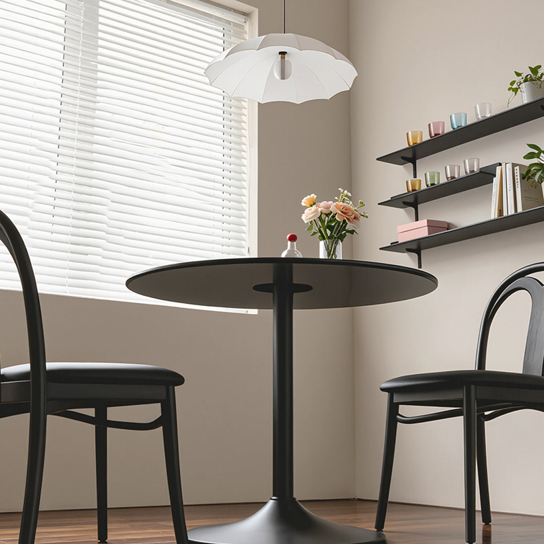 Fulbourn Black Glass Dining Table