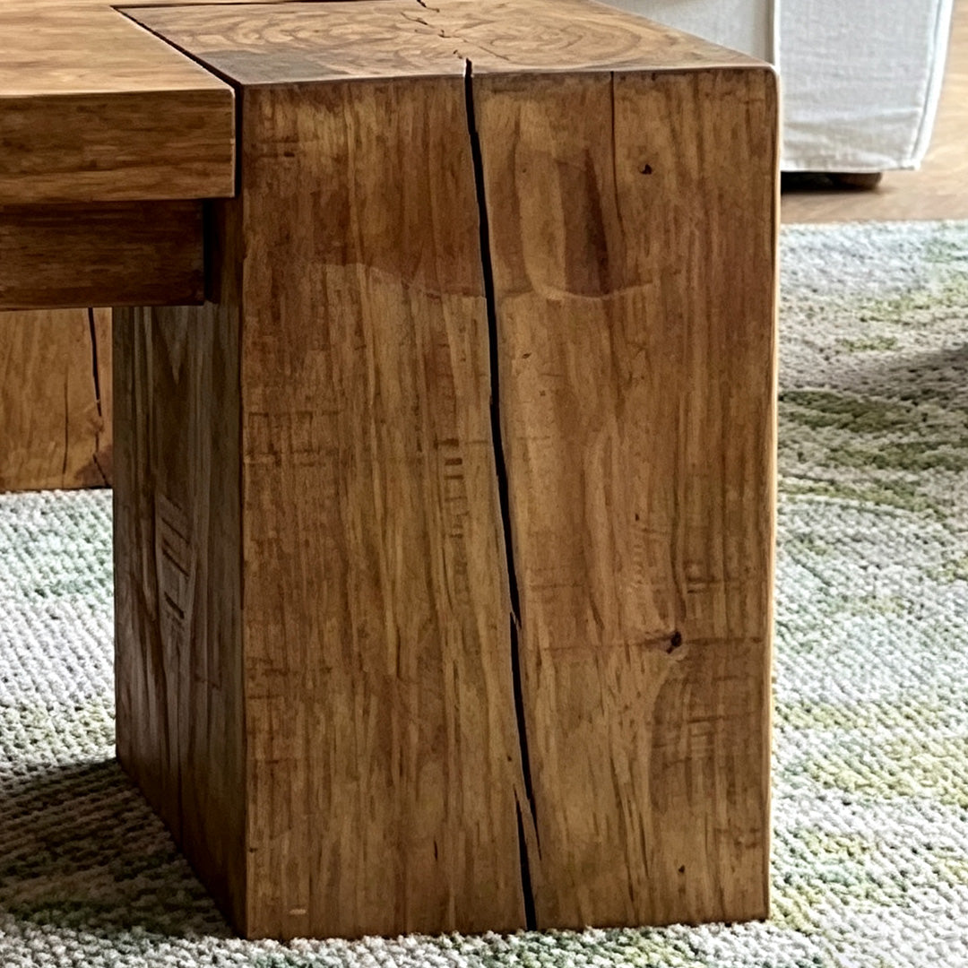 Ezra Natural Wood Chunky Coffee Table