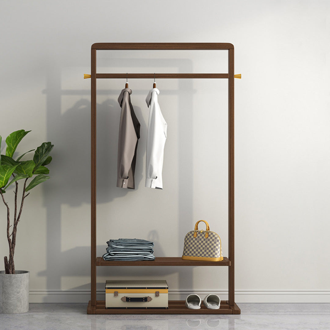 Odette Dark Wood Freestanding Garment Rack