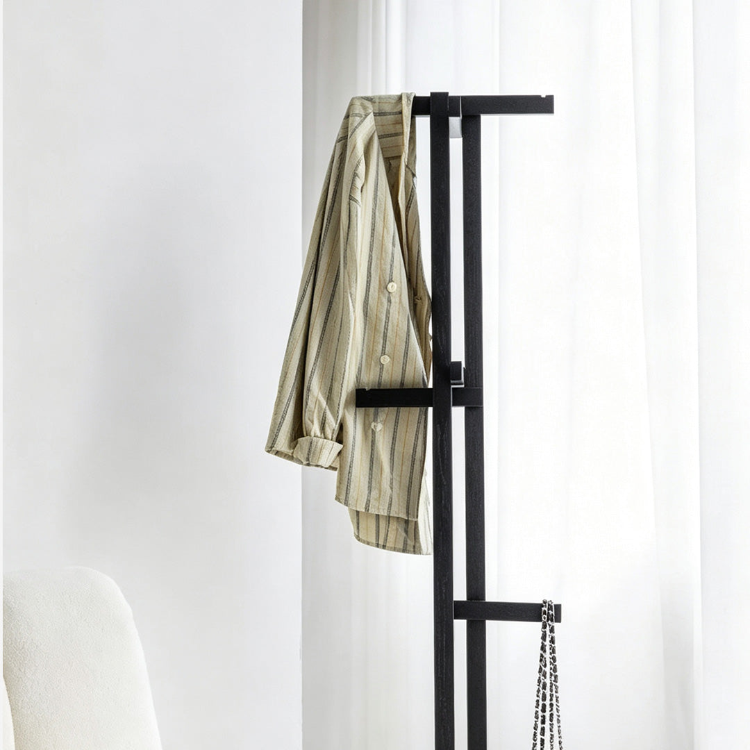 Garrett Black Oak Coat Stand Hooks