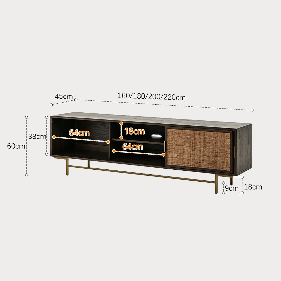 Dylan Natural Woven Rattan Media Console