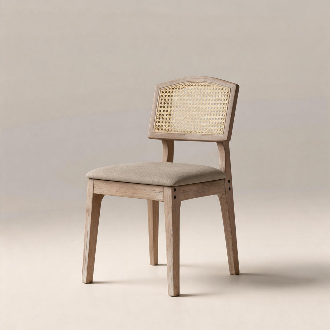 Nolan Natural Oak Cane Back Dining Chair,Wood