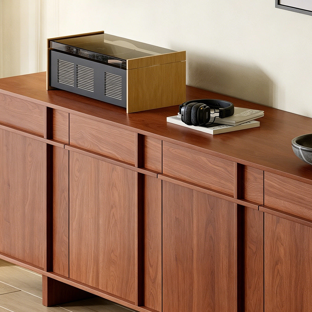 Rhys Walnut Wood Sideboard