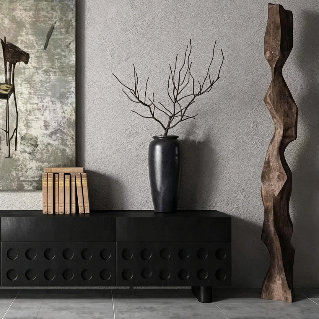 Liam Matte Black Storage TV Console