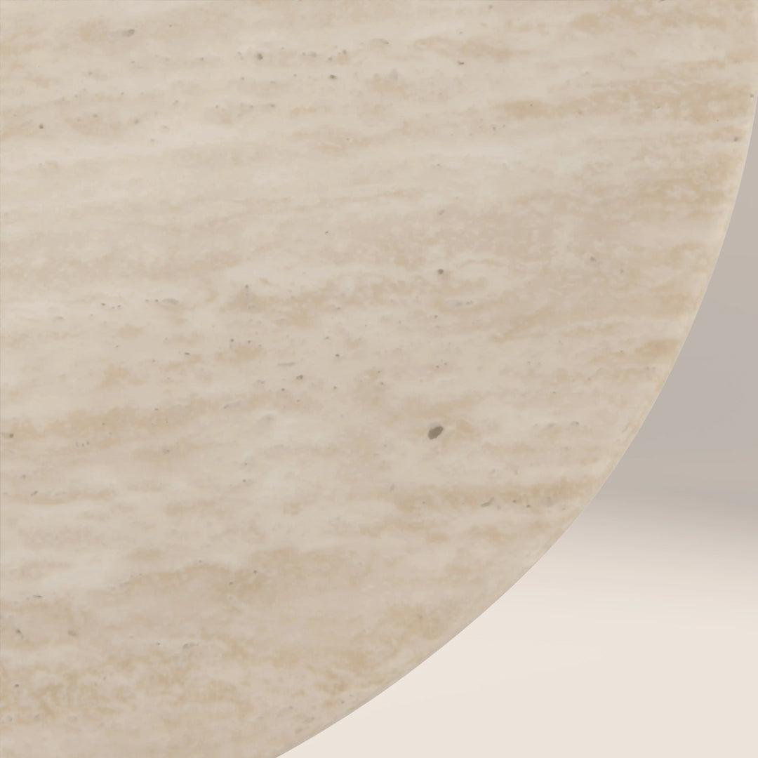 Larkspur Cream Marble Oval Dining Table