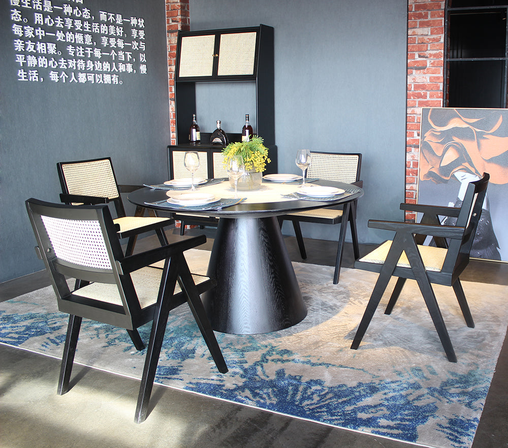 Durable Restaurant Chair Ash Wood Rattan Dinning Chairs Restaurant