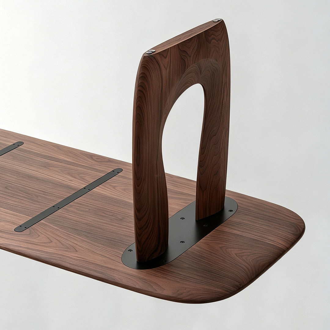 Keaton Walnut Wood Dining Table