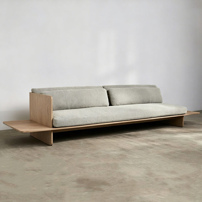 Craigie Oak And Light Grey Fabric Sofa