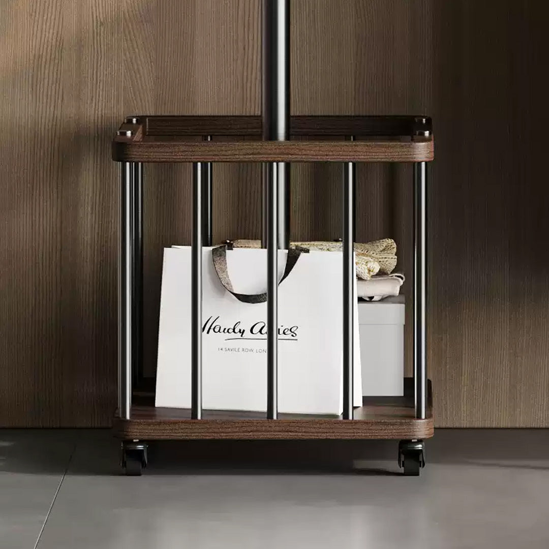 Branwell Dark Wood And Metal Freestanding Coat Rack