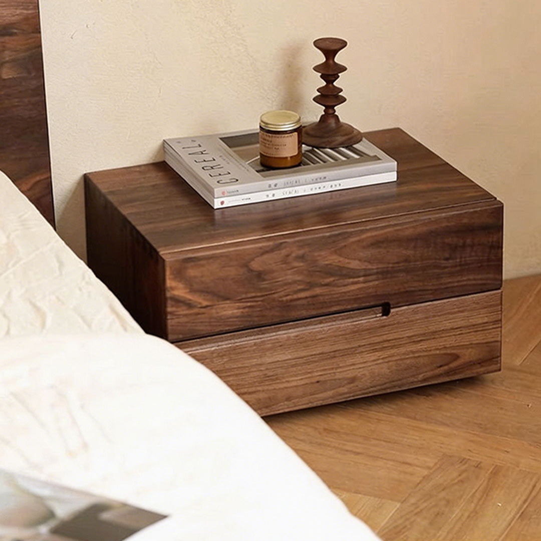 Cole Walnut Low-profile Bed Frame