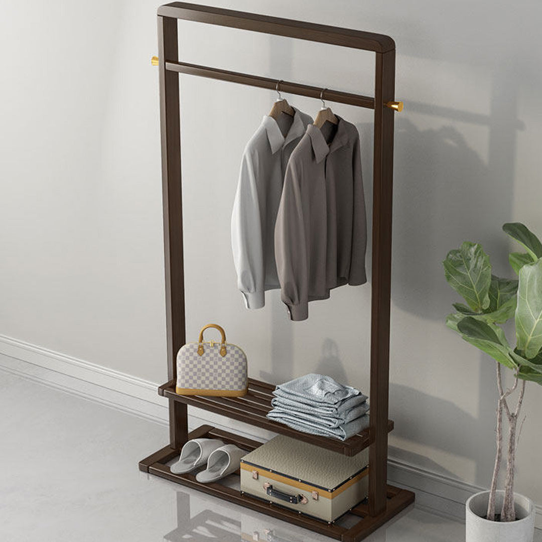 Odette Dark Wood Freestanding Garment Rack