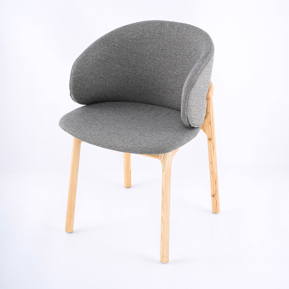 Nordic Modern Solid Wood Dining Chairs for Home Office and Bathroom Use Hotel & Restaurant Lounge Chair with Leather Backrest