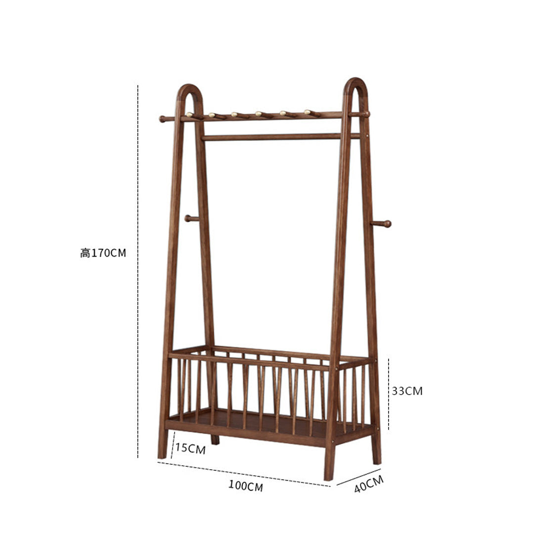 Elias Walnut Hanging Clothes Rack