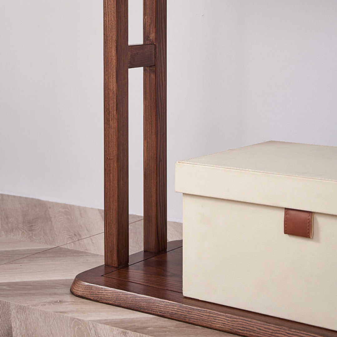 Signe Brown Wood And Brass Hall Tree