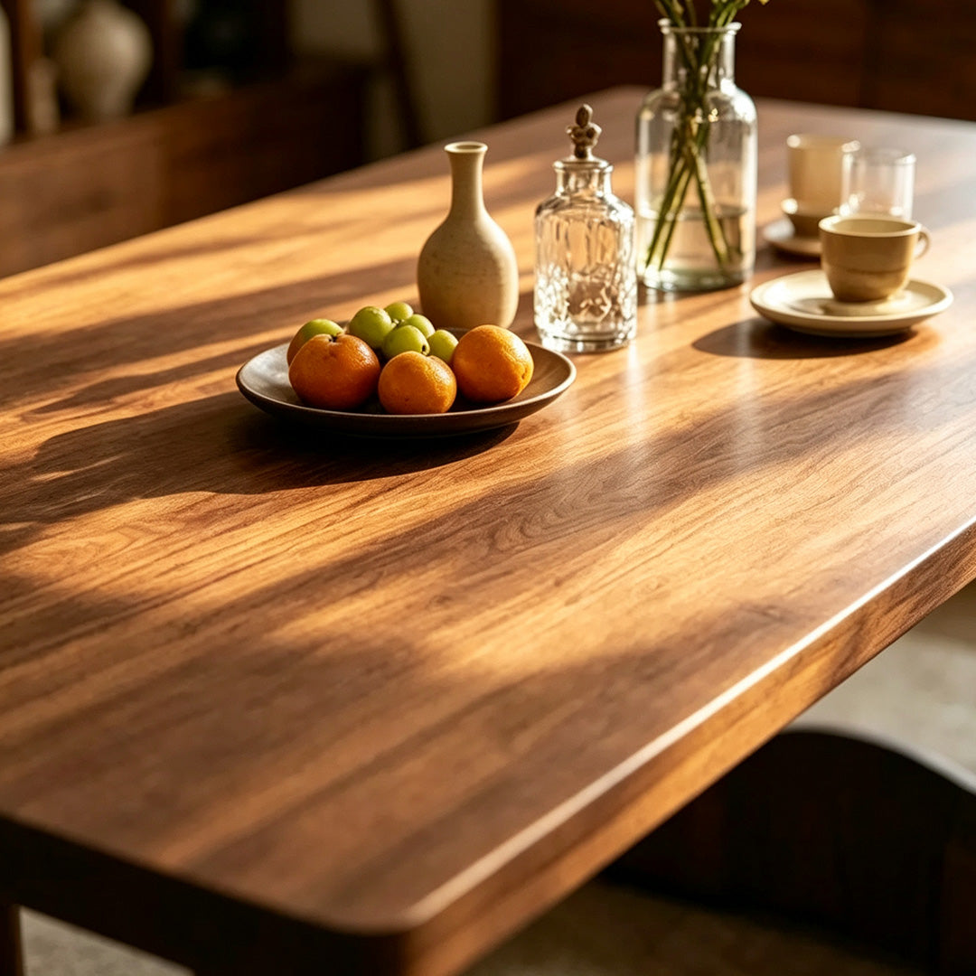 Jude Walnut Solid Wood Dining Table