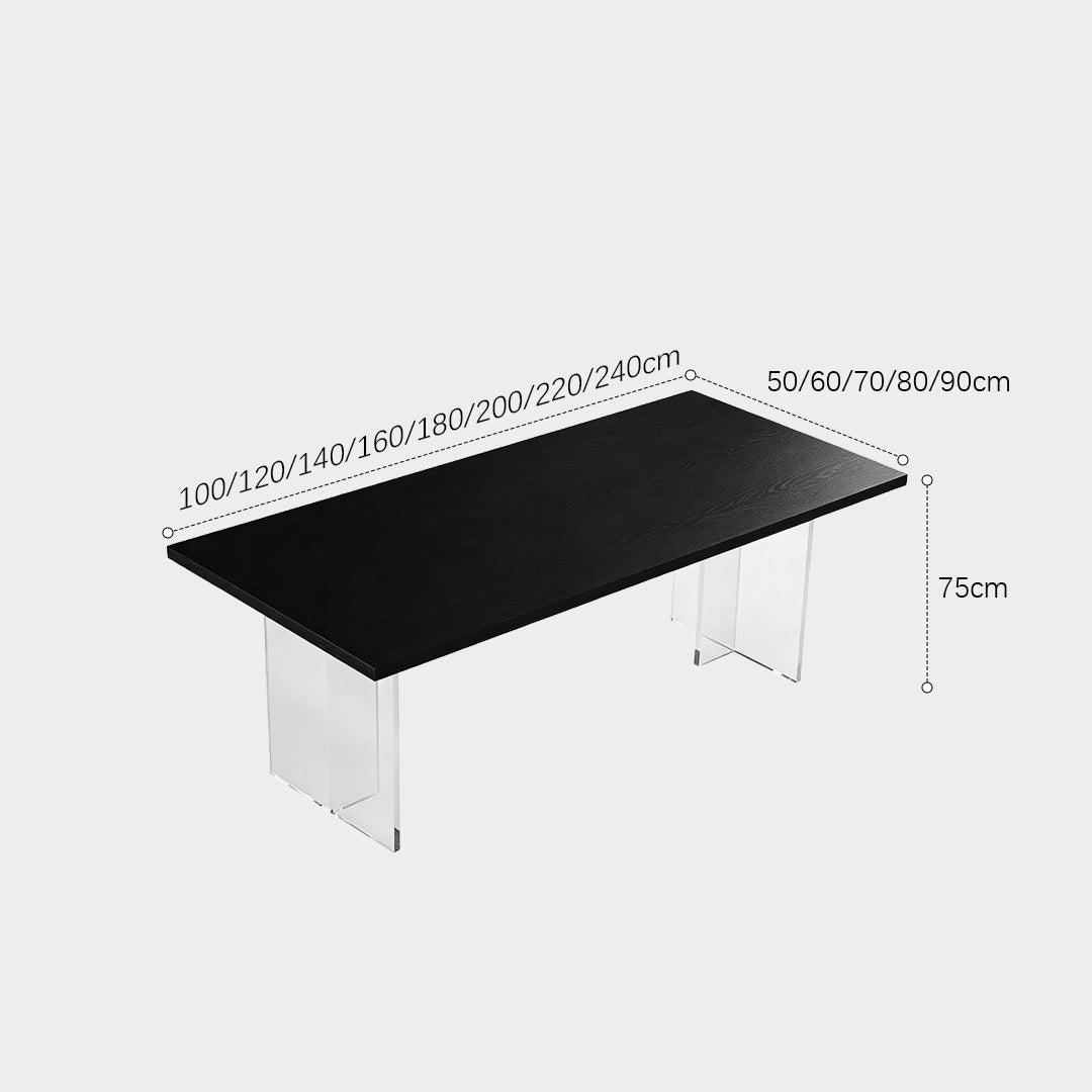 Boris Black Grain Dining Table