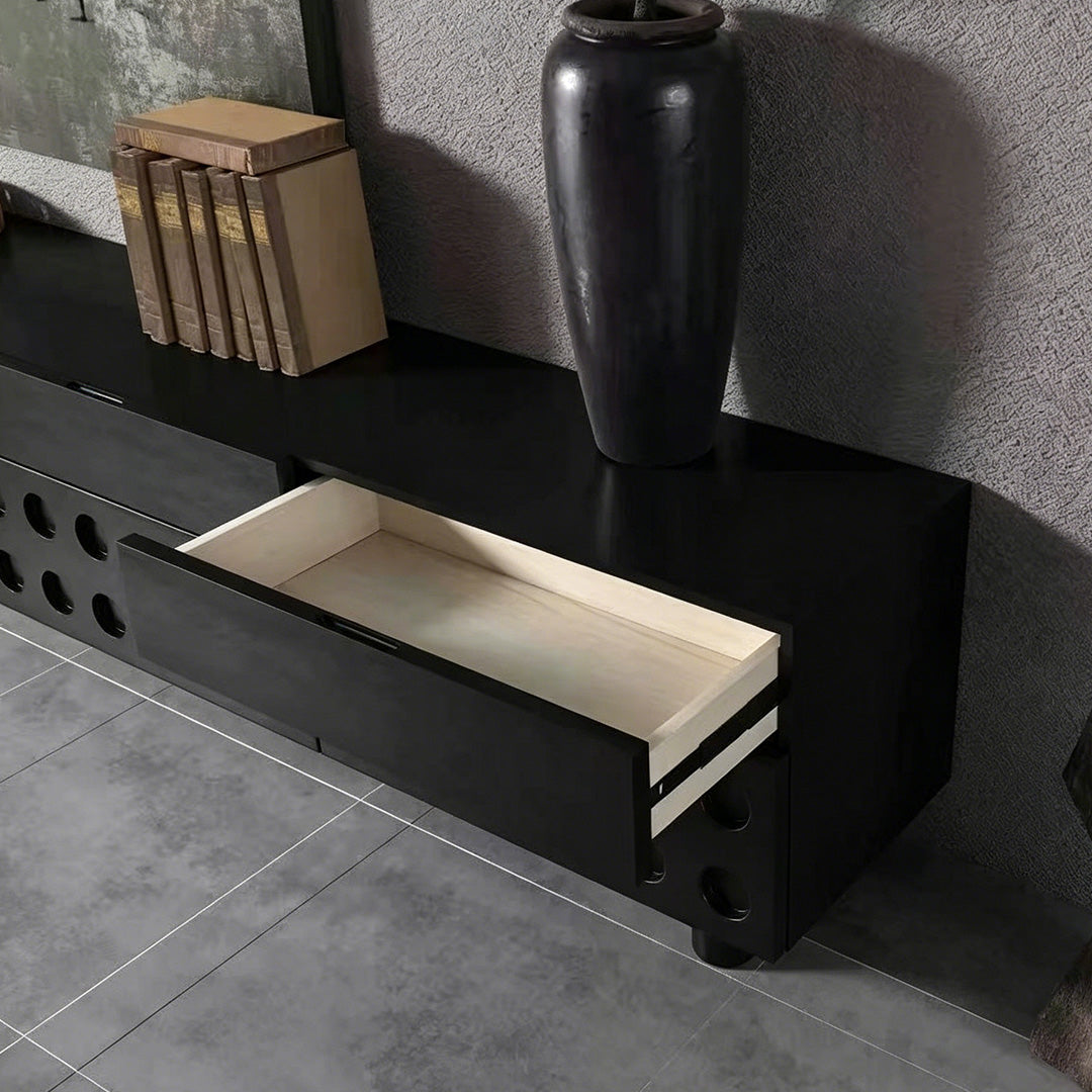 Liam Matte Black Storage TV Console