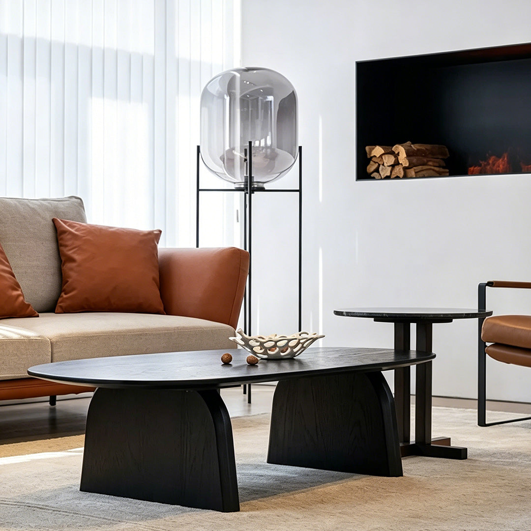 Boden Black Marble Side Table
