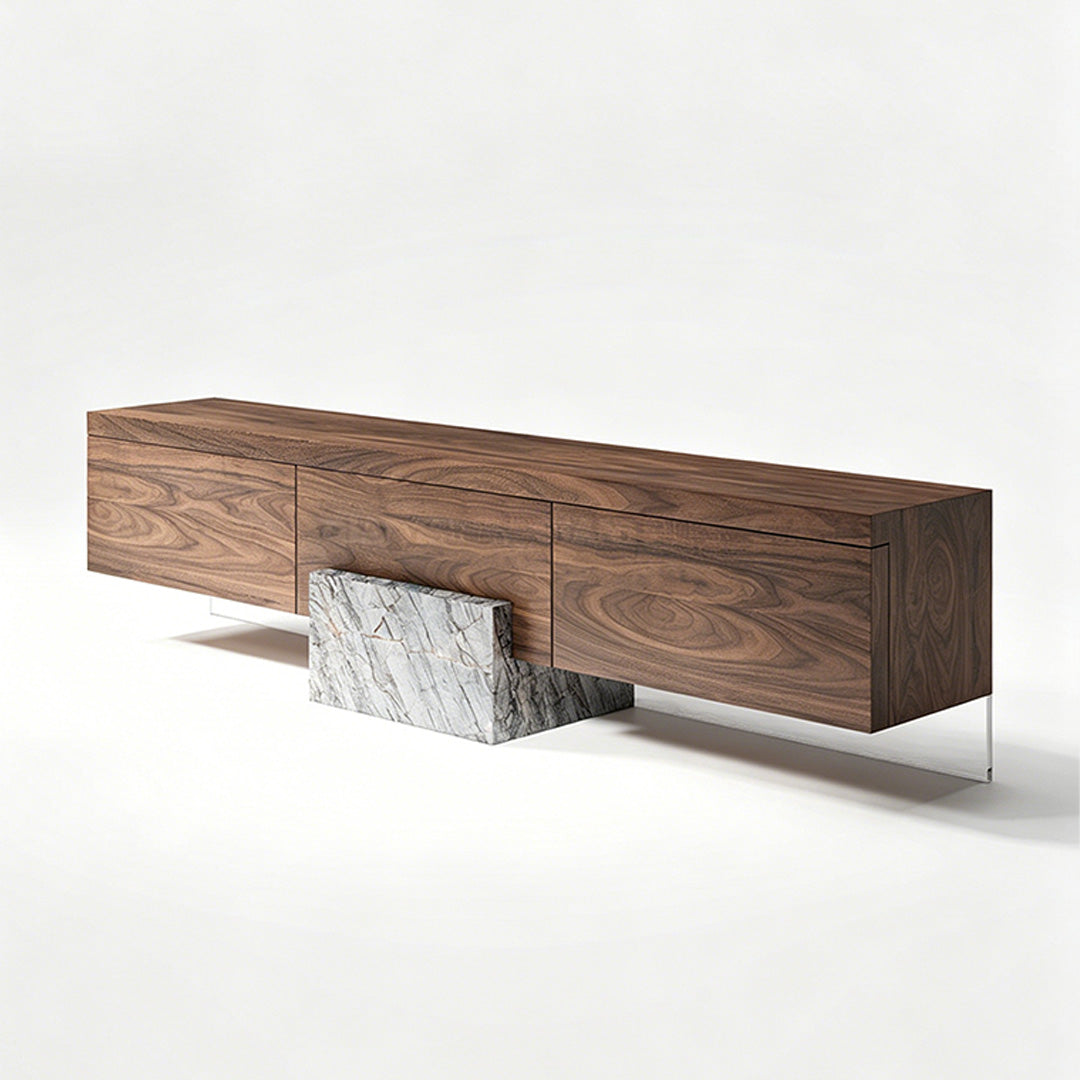 Harvey Walnut Wall-mounted TV Unit