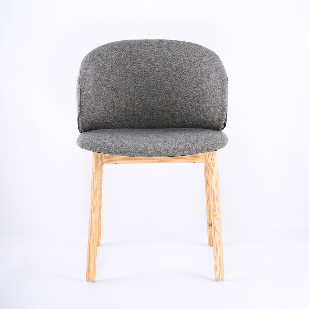 Nordic Modern Solid Wood Dining Chairs for Home Office and Bathroom Use Hotel & Restaurant Lounge Chair with Leather Backrest