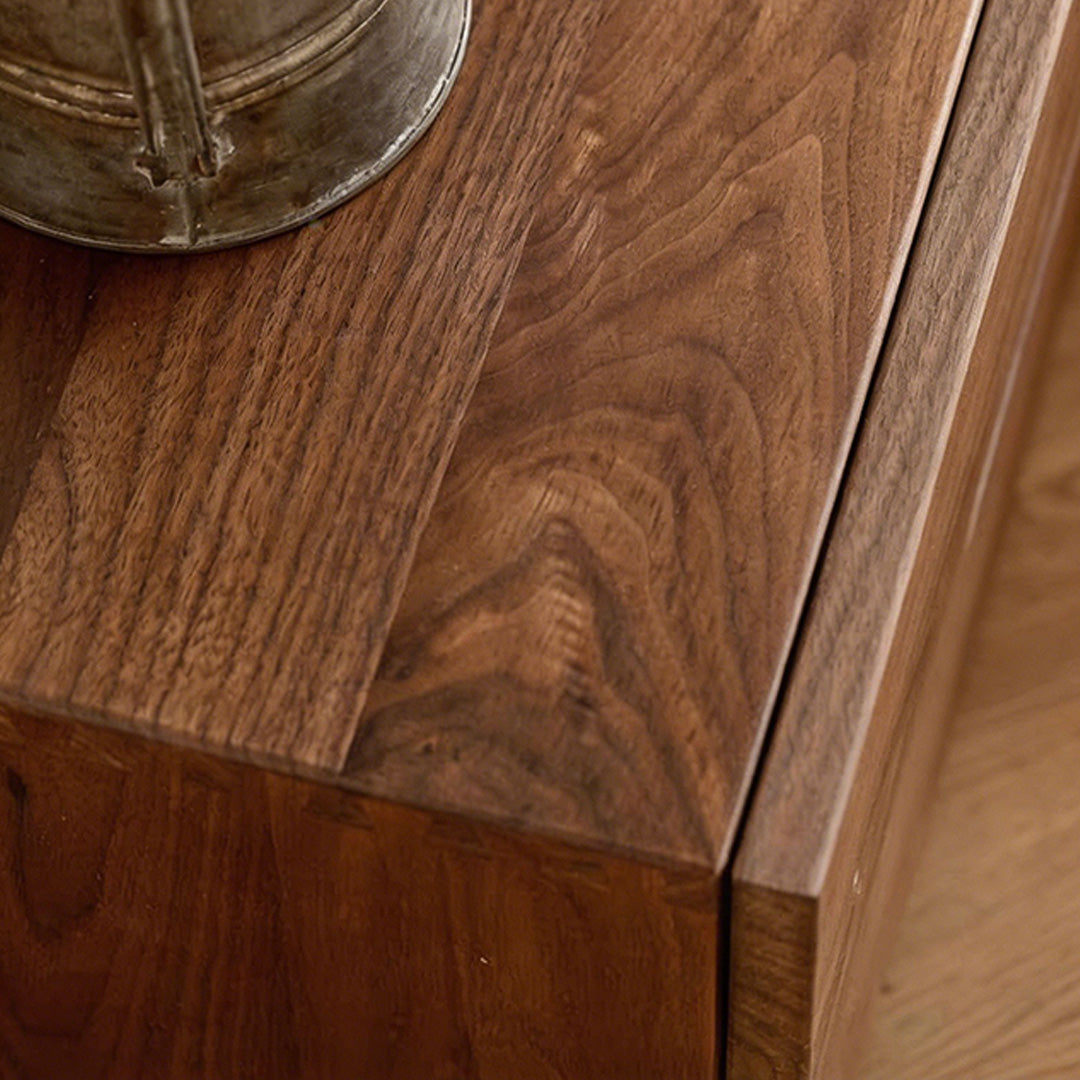 Cole Walnut Low-profile Bed Frame