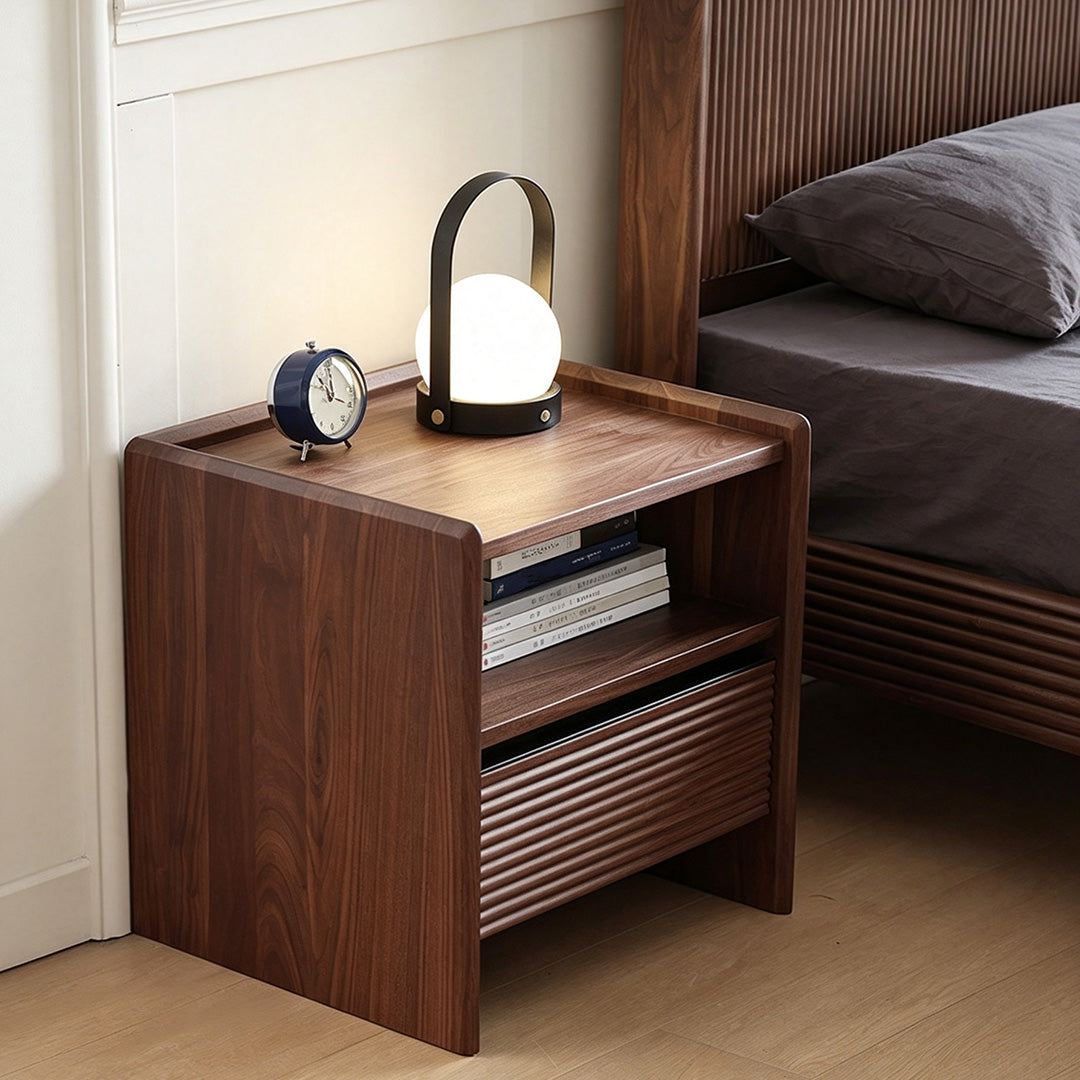 Elden Walnut Bedside Table