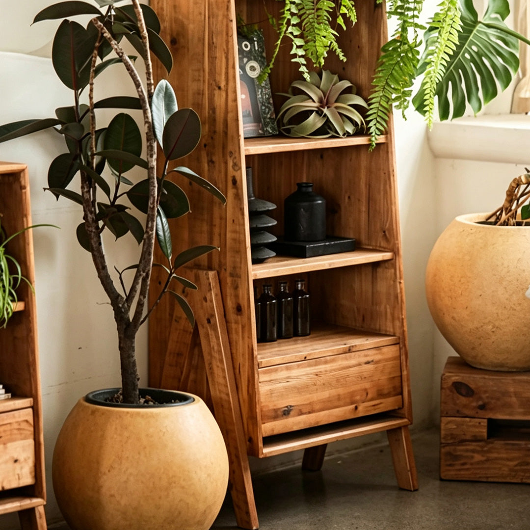 Henry Natural Wood Freestanding Shelf Unit