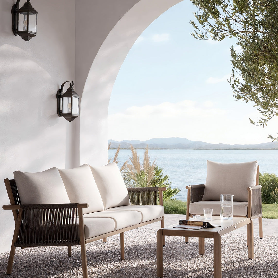 Leo Natural Rope Outdoor Sofa Set