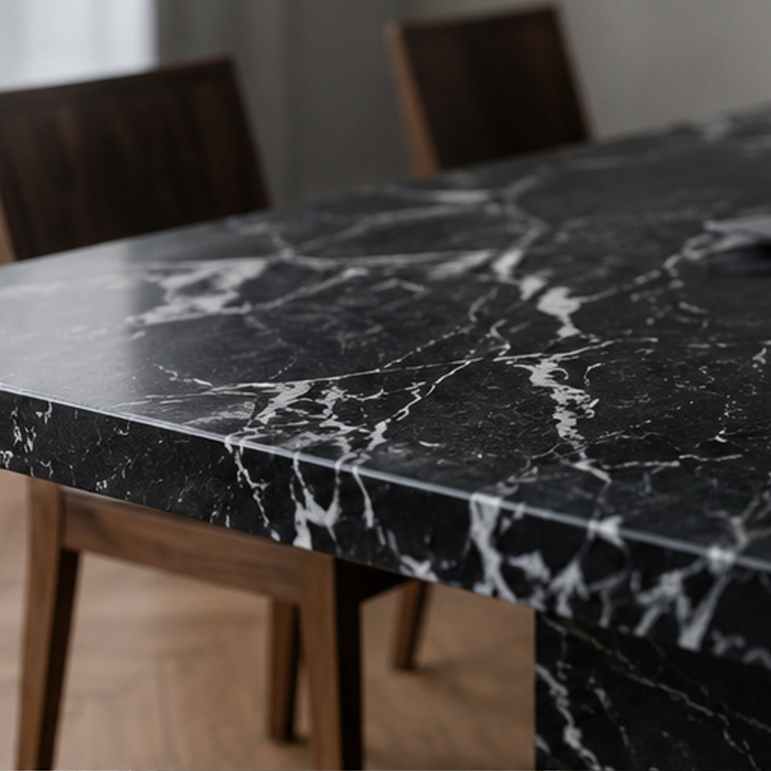 Marcellus Black Marble Dining Table