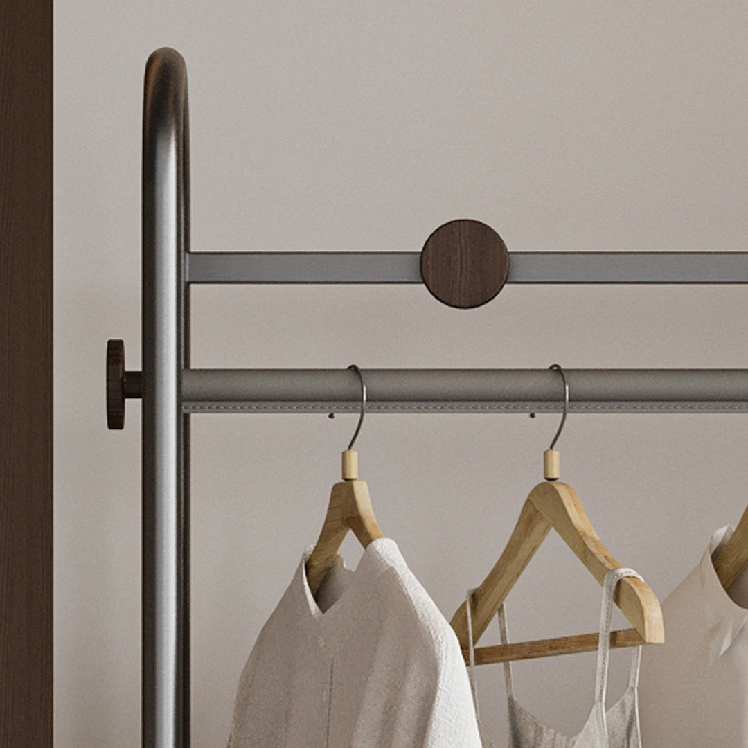 Celeste Espresso And Steel Freestanding Garment Rack