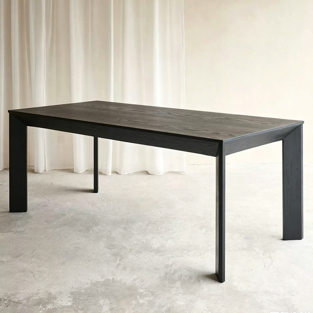 Damon Matte Black Wood Dining Table