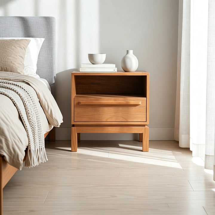 Forrest Natural Wood Bedside Table