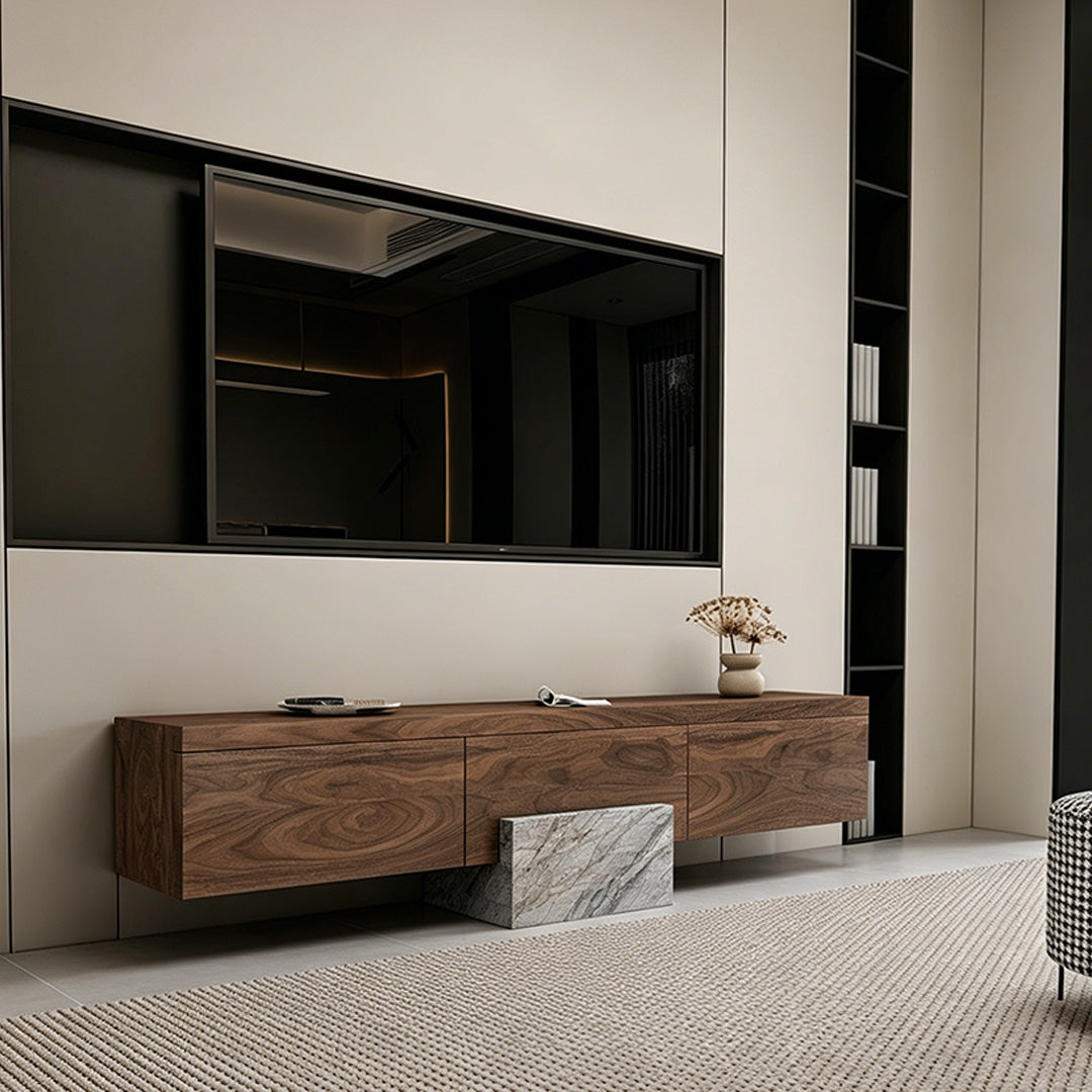 Harvey Walnut Wall-mounted TV Unit