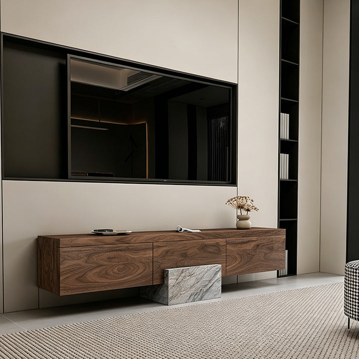 Harvey Walnut Wall-mounted TV Unit