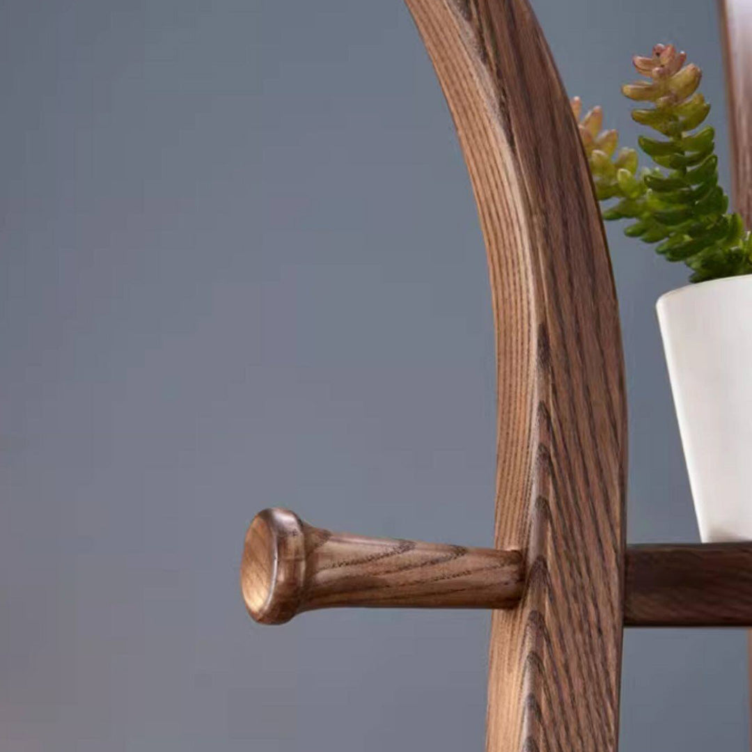 Fulbourn Walnut Wood Standing Coat Rack