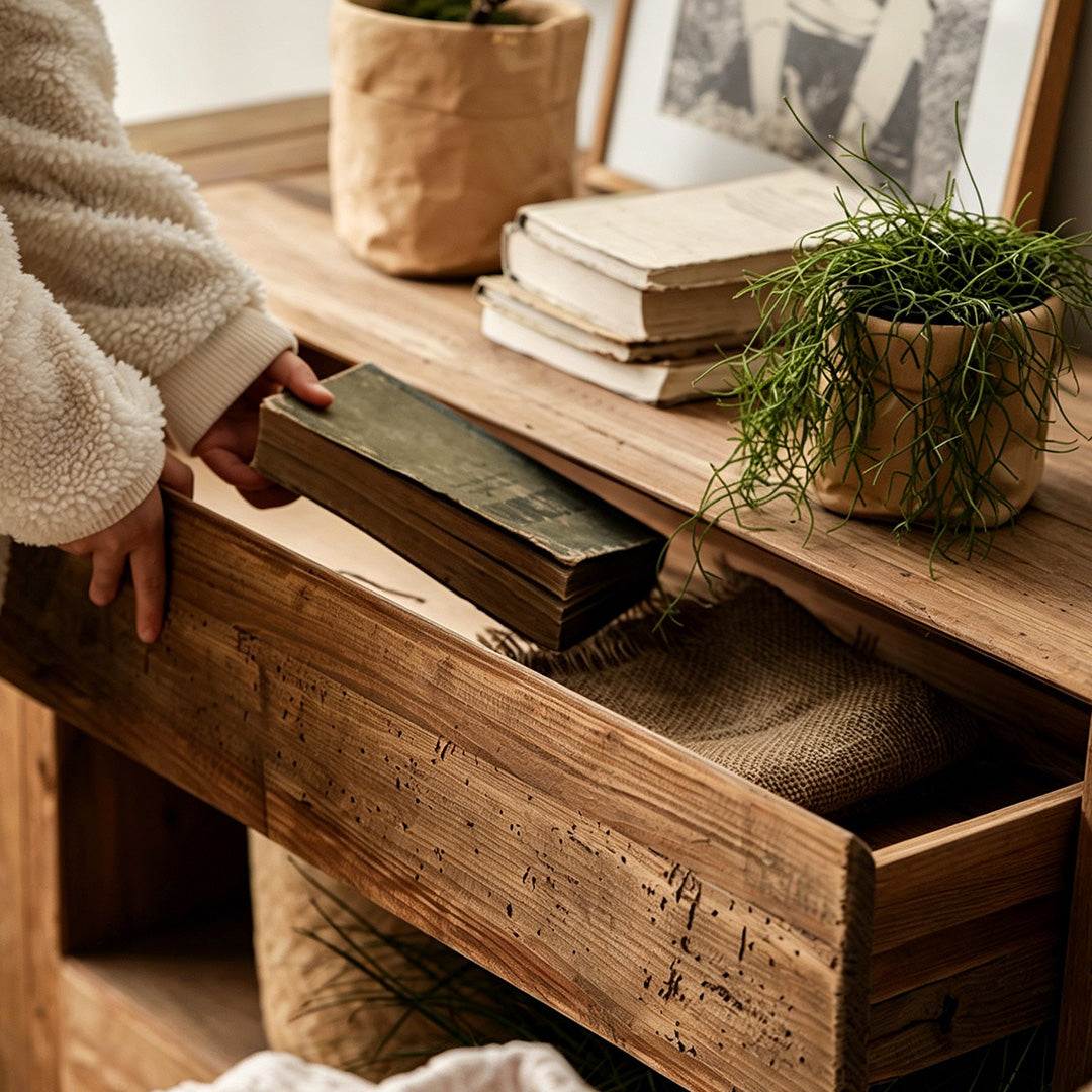 Patrick Rustic Wood Console Table