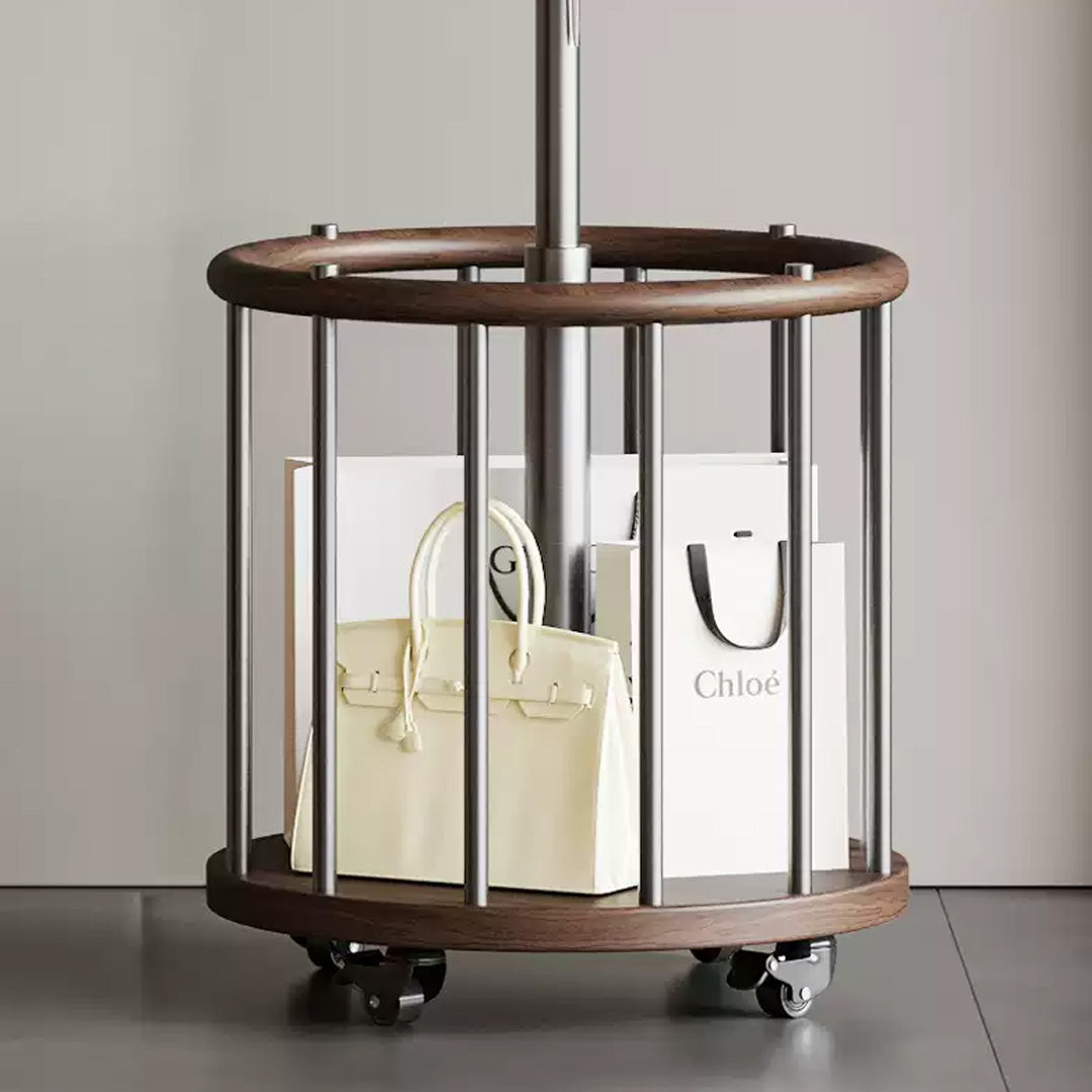 Fulbourn Brown And Metal Freestanding Coat Rack