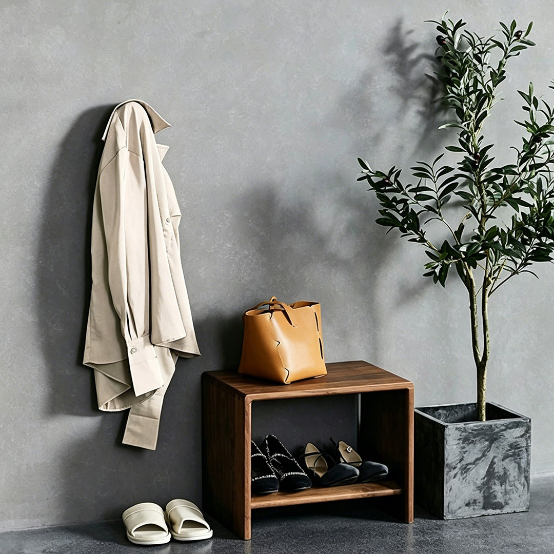 Beau Walnut Wood Storage Bench