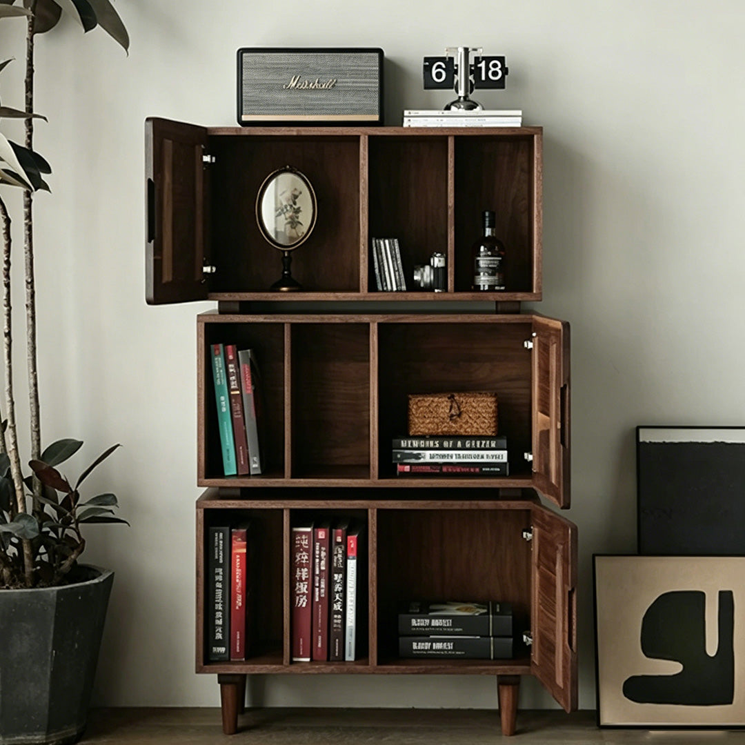 Atticus Walnut Modular Storage Cabinet