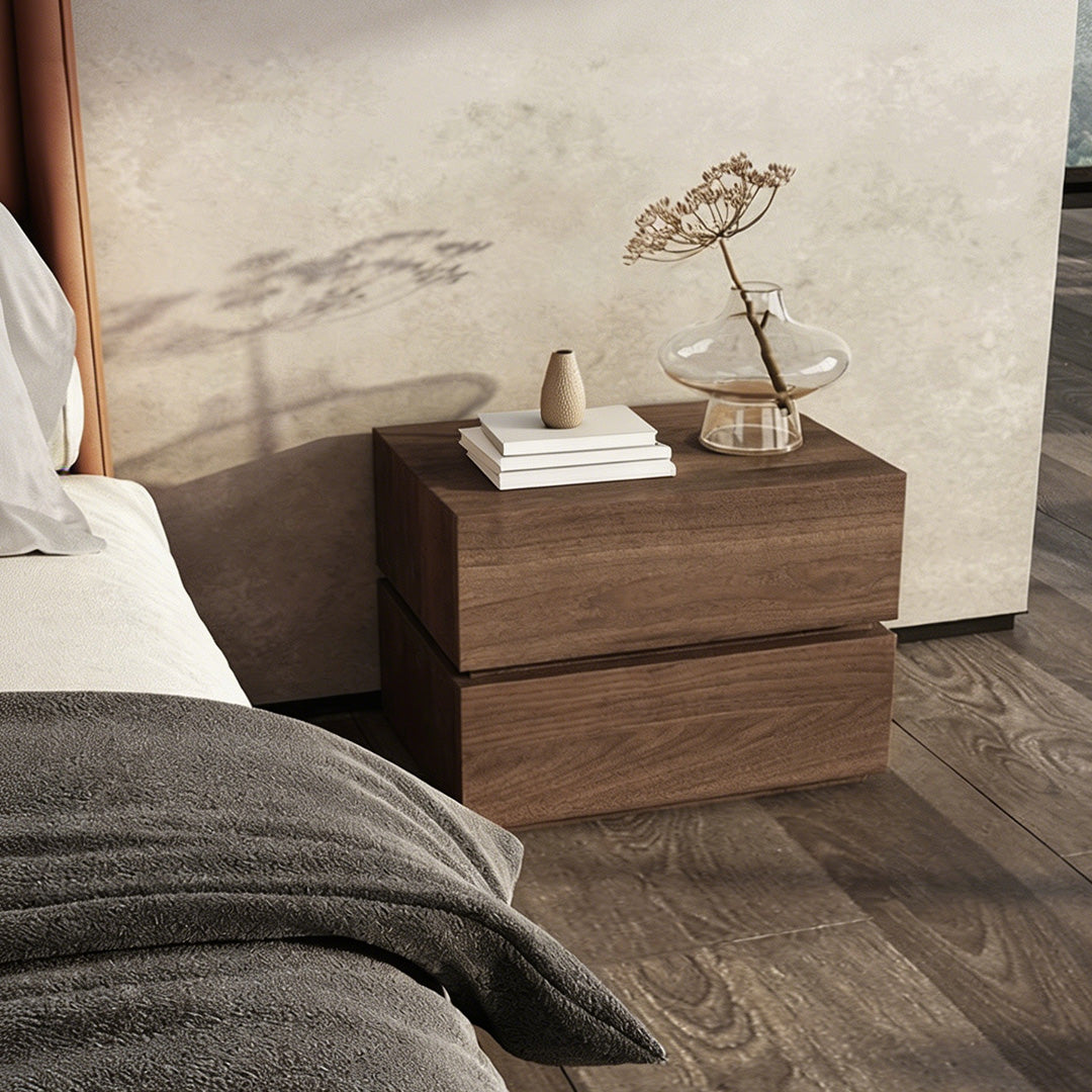 Craig Walnut Finish Compact Bedside Table