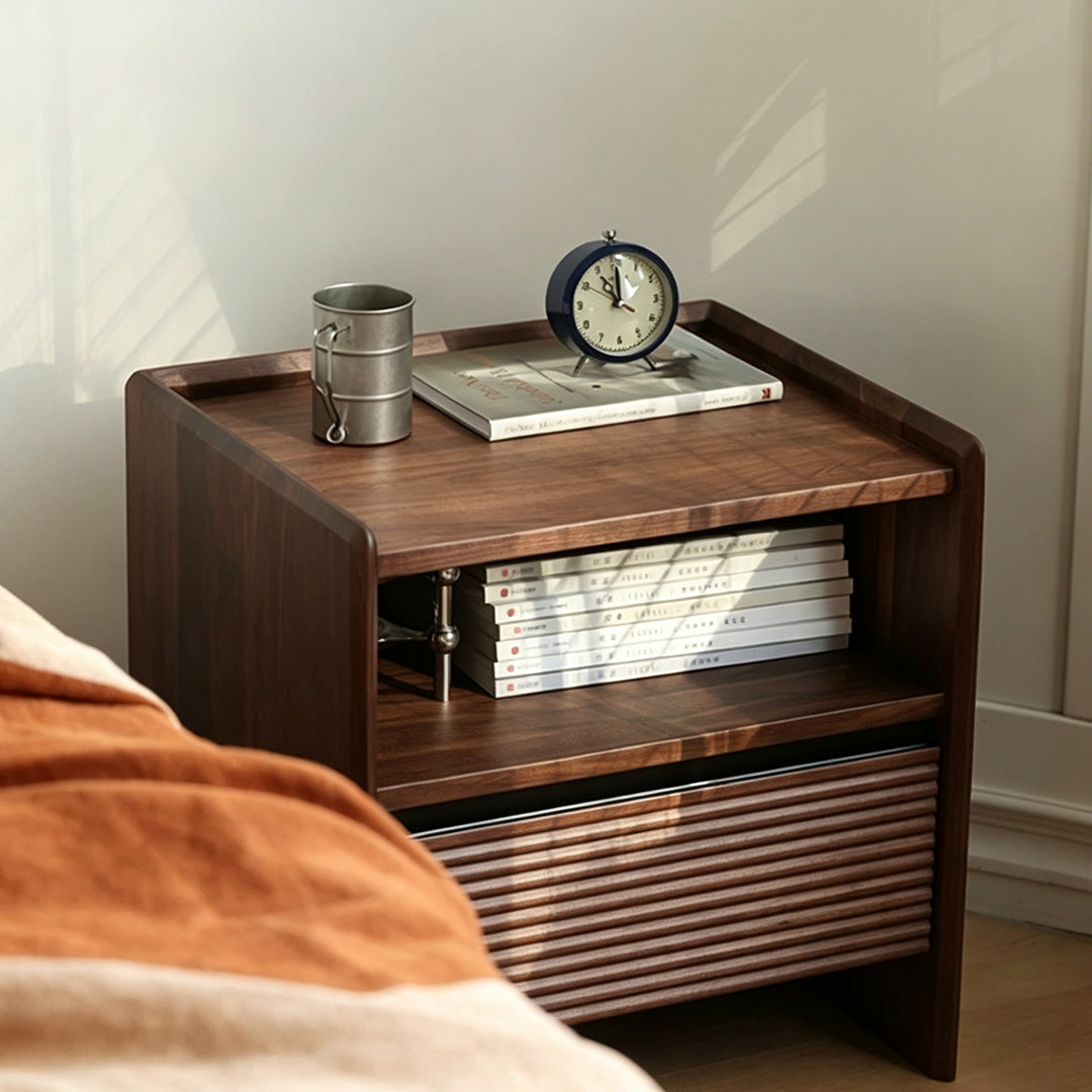 Elden Walnut Bedside Table