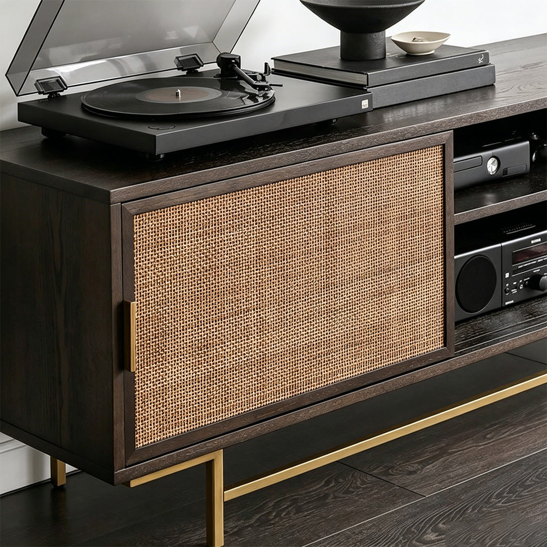Dylan Natural Woven Rattan Media Console