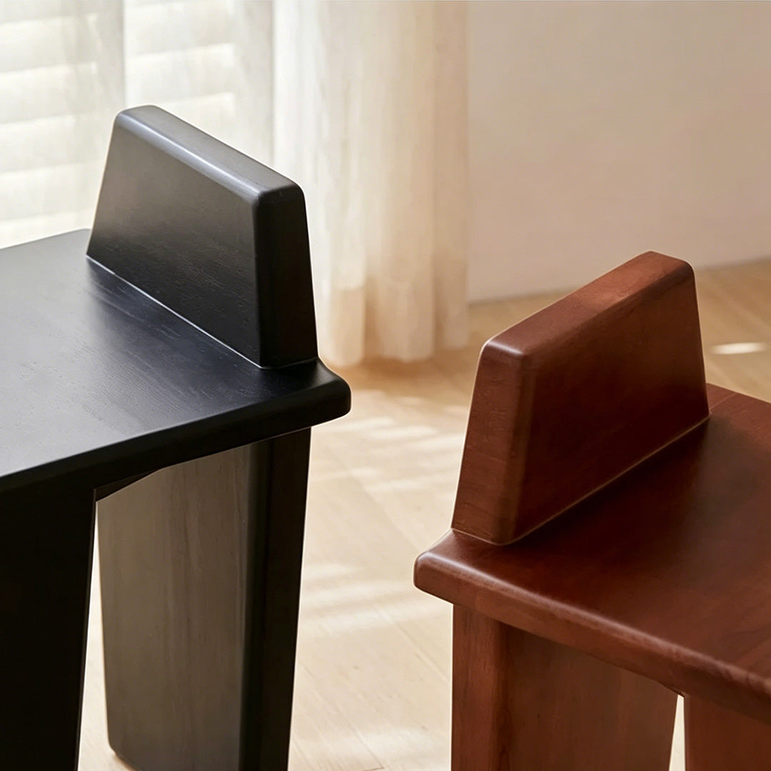 Briar solid wood chair backrests in black and walnut tone