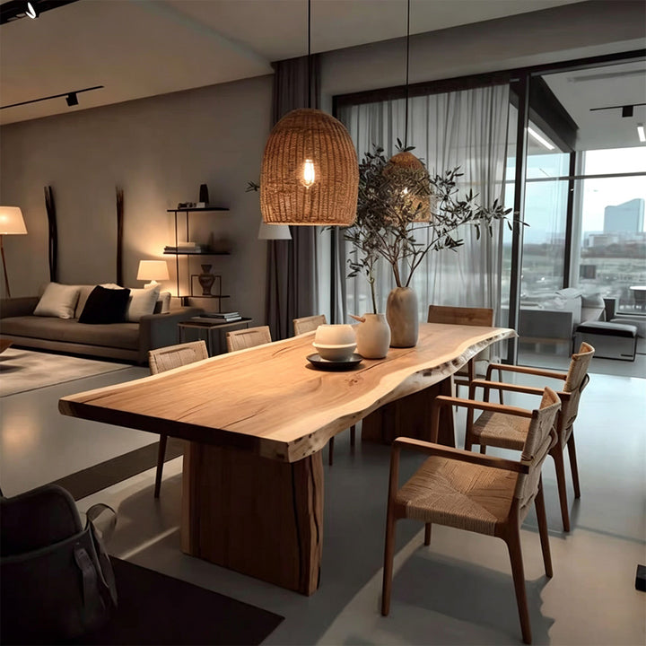 Gideon Natural Live Edge Wooden Dining Table